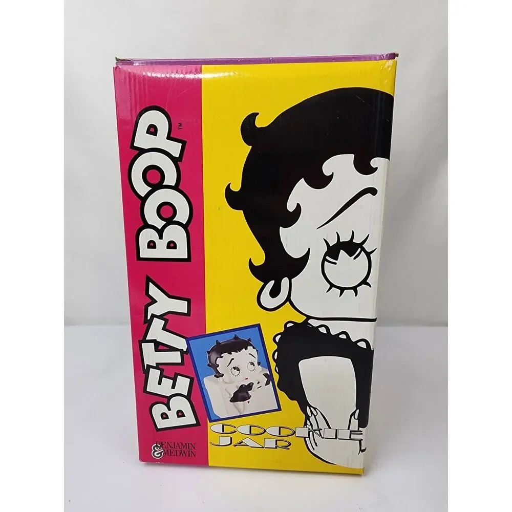 1995 Black & White Betty Boop Ceramic Cookie Jar by Benjamin Medwin Inc. BNIB